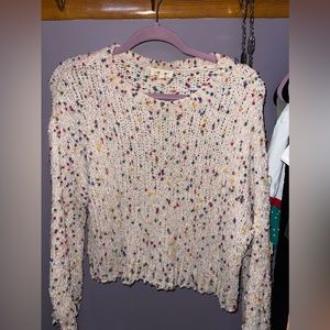 Polka dot knit sweater- small